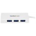 STARTECH HUB USB 3.0 EXTERNO 4 PUERTOS BLANCO