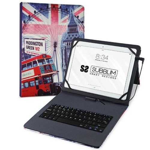 SUBBLIM Funda con Teclado Micro USB - USB C KEYTAB USB 10,1" England (Espera 4 dias)-SX25 SUBBLIM Funda con Teclado Micro USB - USB C KEYTAB USB 10,1" England (Espera 4 dias)