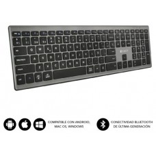 SUBBLIM Teclado Completo delgado inalámbrico Bluetooth Pure Extended Grey (Espera 4 dias)