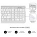 SUBBLIM Teclado con Ratón Bluetooth + 2.4G Combo Dual Prestige Extendido Plata/Blanco (Espera 4 dias)