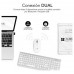 SUBBLIM Teclado con Ratón Bluetooth + 2.4G Combo Dual Prestige Extendido Plata/Blanco (Espera 4 dias)