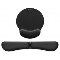 SUBBLIM SUBMP-04E020 descansa mu&ntilde;ecas Algod&oacute;n, Licra, Espuma de memoria, Poliuretano (PU) Negro (Espera 4 dias)