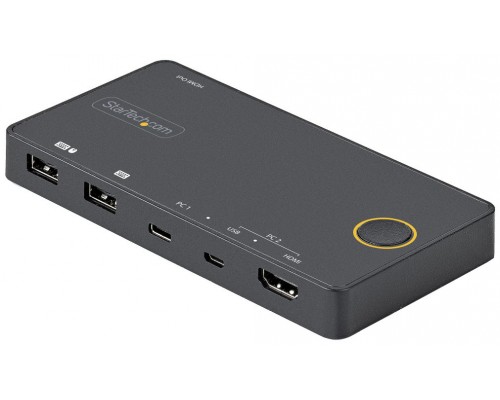 STARTECH SWITCH KVM 2 PUERTOS HDMI + USB-C USB-A