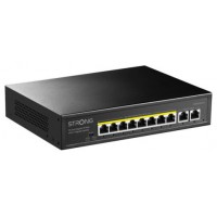 STRONG SWITCH 8 POE CON 2 ENLACES ASCENDENTES ETHERNET (Espera 4 dias)