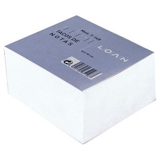 LOAN Taco de notas encolado 100x100mm blanco-IR27 LOAN Taco de notas encolado 100x100mm blanco