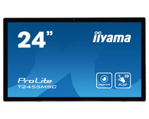 iiyama T2455MSC-B1 pantalla de señalización Pantalla plana para señalización digital 61 cm (24") LED 400 cd / m² Full HD Negro Pantalla táctil (Espera 4 dias)