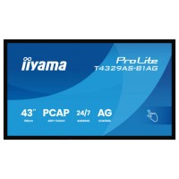 MONITOR IIYAMA 43" ALL-IN-ONE PCAP INTERACTIVE/ ANDROID 14 OS/ 3840 x 2160/ 450CD/M² WITH TOUCH/ HDMI X2 + USB-C/RS-232C X1/ WiFi 5 - 2.4G / 5G/ RAM: 4GB, ROM: 32GB/ TOUCH THROUGH-GLASS (T4329AS-B1AG) (Espera 4 dias)