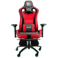 SILLA GAMER TALIUS CAIMAN V2 NEGRA/ROJA, REPOSAPIES,