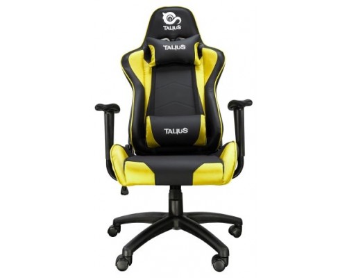 Talius silla Gecko V2 gaming negra/amarilla, brazos fijos, butterfly, base nylon, ruedas nylon, gas