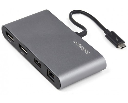 MINI DOCK STARTECH THUNDERBOLT 3 2xDP 4K 60Hz, 1xRJ45, x Hub USB-A (USB 3.0/5 Gbps) (Espera 4 dias)