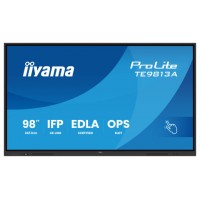 PANTALLA INTERACTIVA 98" EDLA, ANDROID 14, 8/128GB UHD IPS, MM 2X 20W  + 20W SUBWR, 2X HDMI, DP , 2X USB-C,  450CD/M, HORIZ , MEDIA PLAY USB PORTS, ANTIGLARE, LAN, RS232C, IIWARE WIFI-6/BT 5.0, OPS SLOT, VESA 400X400 (MOUNT INCLUDED) (TE9813A-B1AG) (
