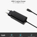 Tooq Cargador portátil GAN USB-C PD 45W Cúbico-IA99 Tooq Cargador portátil GAN USB-C PD 45W Cúbico