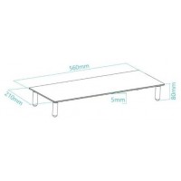 Tooq TQMR061 Soporte elevador monitores vidrio