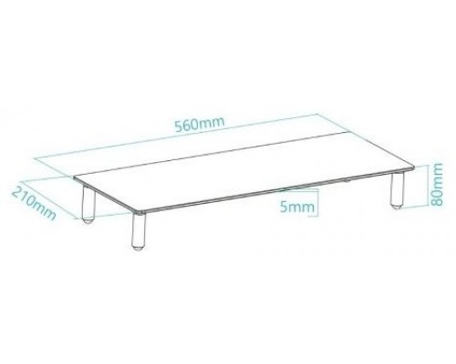 Tooq TQMR061 Soporte elevador monitores vidrio