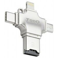 TooQ TQR-4001 lector de tarjeta USB Type-A/USB Type-C/Micro-USB/Lightning Plata (Espera 4 dias)