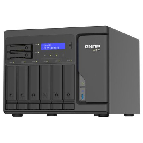 QNAP TS-H886-D1602-8G NAS 4+2-Bay 4x2.5GbE-IA25 QNAP TS-H886-D1602-8G NAS 4+2-Bay 4x2.5GbE