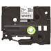 BROTHER Cinta laminada Blanco / negro (Flexibles) 18mm-SX30 BROTHER Cinta laminada Blanco / negro (Flexibles) 18mm