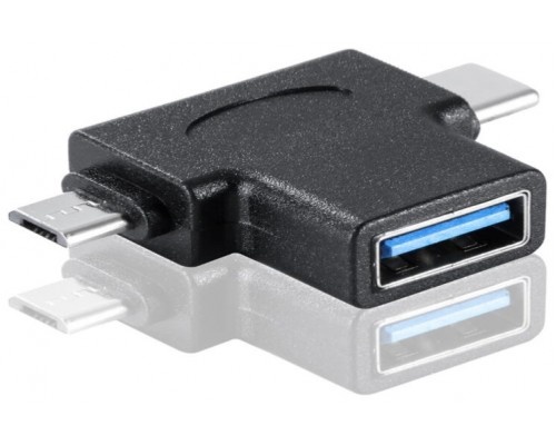 Adaptador USB 3.0 Hembra a Micro USB + Tipo C Biwond (Espera 2 dias)