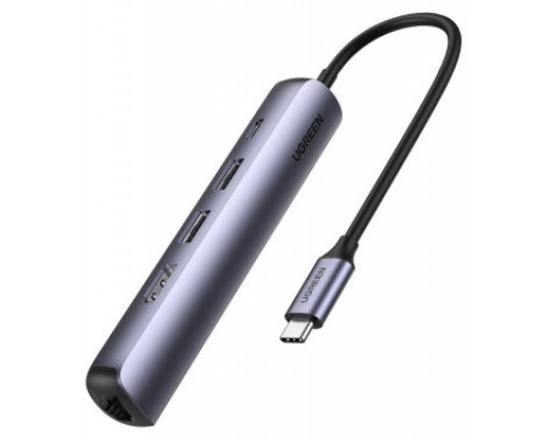 Ugreen 10919 base para port&aacute;til y replicador de puertos Al&aacute;mbrico USB 3.2 Gen 1 (3.1 Gen 1) Type-C Gris (Espera 4 dias)