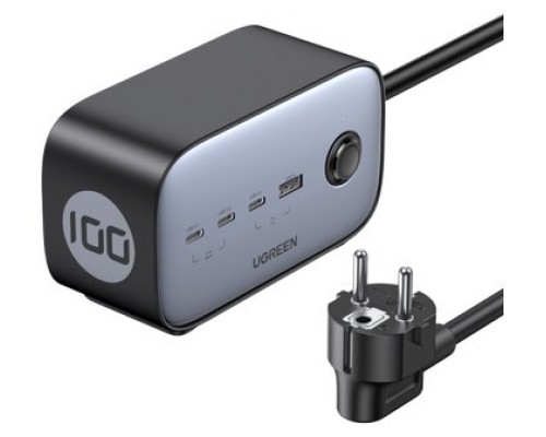 Ugreen DigiNest Pro 1 salidas AC Tipo C 1,8 m 4 3680 W Negro (Espera 4 dias)