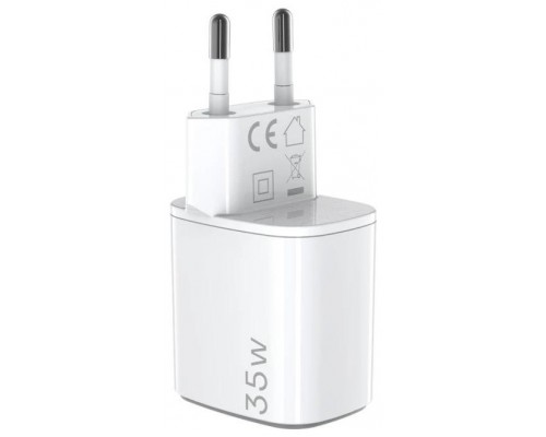 Celly Cargador Gan  1USB 1USBC 35w WH