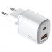 Celly Cargador Gan  1USB 1USBC 35w WH