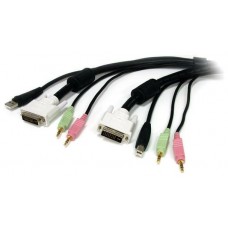 STARTECH CABLE KVM USB DVI 4 EN 1 CON AUDIO Y MIC