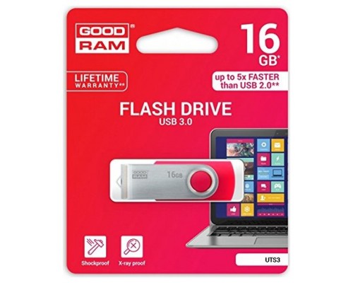 Goodram UTS3 Lápiz USB 16GB USB 3.0 Rojo