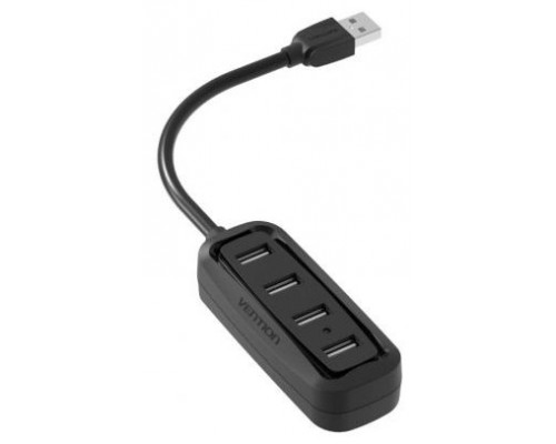 HUB 4 PUERTOS USB 2.0 4xUSB 0.50 M NEGRO VENTION (Espera 4 dias)