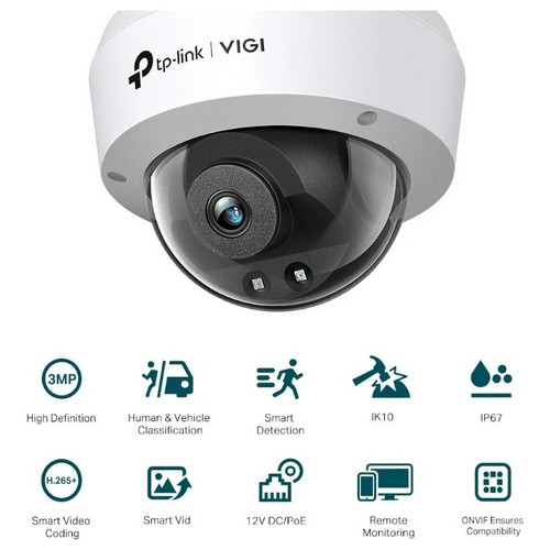 VIGI Cámara IP Domo C230I 3MP Plástico IR 2.8mm-IA20 VIGI Cámara IP Domo C230I 3MP Plástico IR 2.8mm