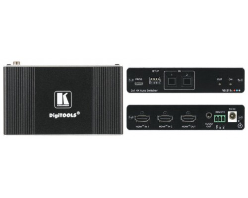 KRAMER AVSM 2X1 4K HDR HDMI AUTO SWITCHER - VS-211X (20-80549090) (Espera 4 dias)