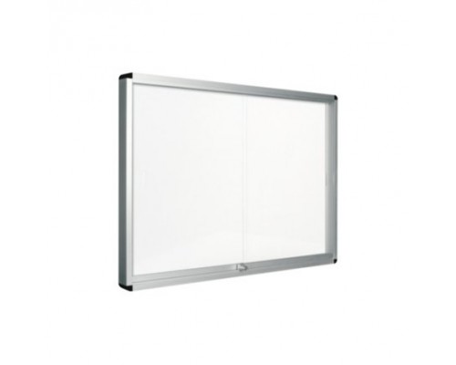 Bi-Office Exhibit tablón para notas Interior Blanco Aluminio (Espera 4 dias)