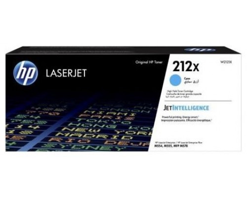 HP Cartucho de tóner Original LaserJet 212X cian de alta capacidad (Espera 4 dias)