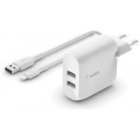 Belkin WCD001VF1MWH cargador de dispositivo móvil Universal Blanco Corriente alterna Interior (Espera 4 dias)