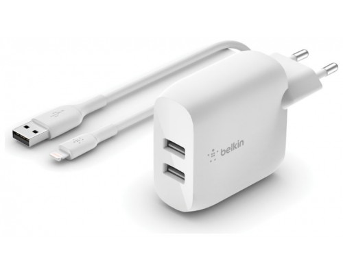 Belkin WCD001VF1MWH cargador de dispositivo móvil Universal Blanco Corriente alterna Interior (Espera 4 dias)