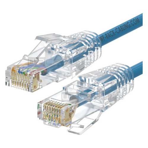 WP WPC-PAT-6AU005LB-S cable de red Negro, Azul 0,5 m Cat6a U/UTP (UTP) (Espera 4 dias)