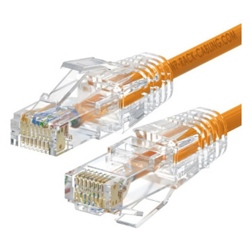 WP WPC-PAT-6AU005O-S cable de red Naranja, Transparente 0,5 m Cat6a U/UTP (UTP) (Espera 4 dias)