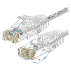 WP CAT 6A U-UTP SLIM PATCH CABLE LENGTH 1 M, AWG 28/7, CU, LS0H, 50U GOLD-PLATED PINS, COLOR WHITE (Espera 4 dias)