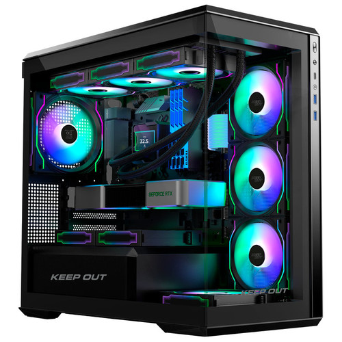 Keep Out Caja M-atx XC-905 Pro+ 4FANS HUB Type C