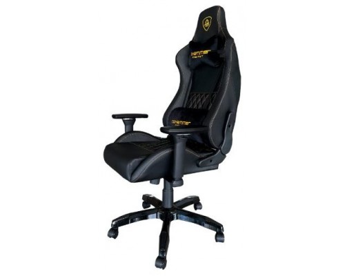 SILLA GAMER PRO KEEP OUT XSPRO HAMMER GOLD BLACK CUERO