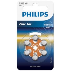 PILAS PHILIPS AUDIFONOS ZINC AIRE ZA13-PR48 PACK 6