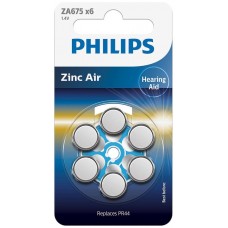 PILAS PHILIPS AUDIFONOS ZINC AIRE ZA675-PR44 PACK6